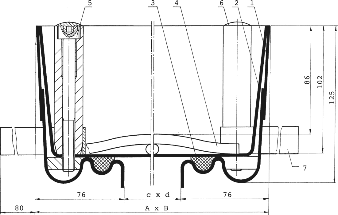 BVH maxi 66 — Plinotijesni poklopac izrađen iz pocinčanog čelika 4 BVH maxi 110 — Plinotijesni poklopac izrađen iz pocinčanog čelika – BVH-maxi steel galvanised BVEH-maxi stainless steel Sealed cover for us…