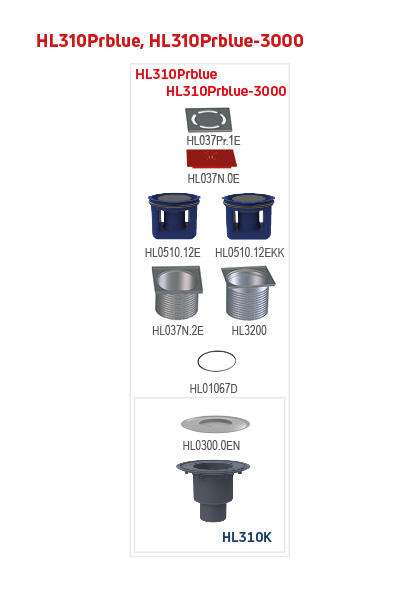 HL310Prblue Podni slivnik 2 HL310Prblue Podni slivnik – Podni slivnik DN50/75/110,vertikalni s zatvaračem zadaha Primus blue, 123×123 mm/115×115 mm