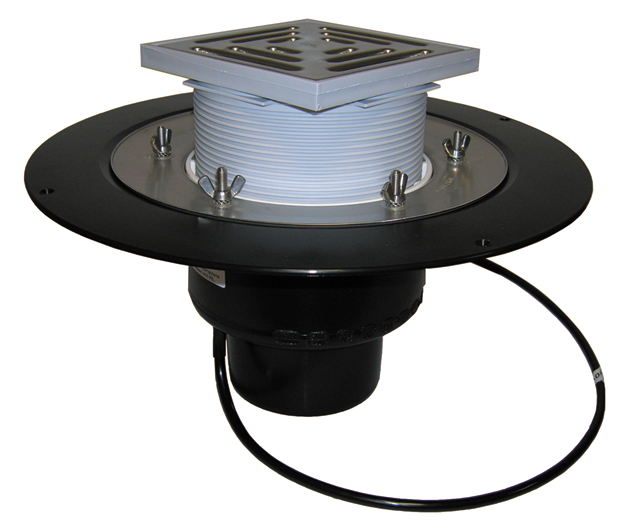 HL62.1B/7 Krovni slivnik 1 HL62.1B/7 Krovni slivnik – Krovni slivnik vertikalni DN75, sa grijačem 10-30W, prirubnicom od INOXA i INOX rešetkom 150x150mm