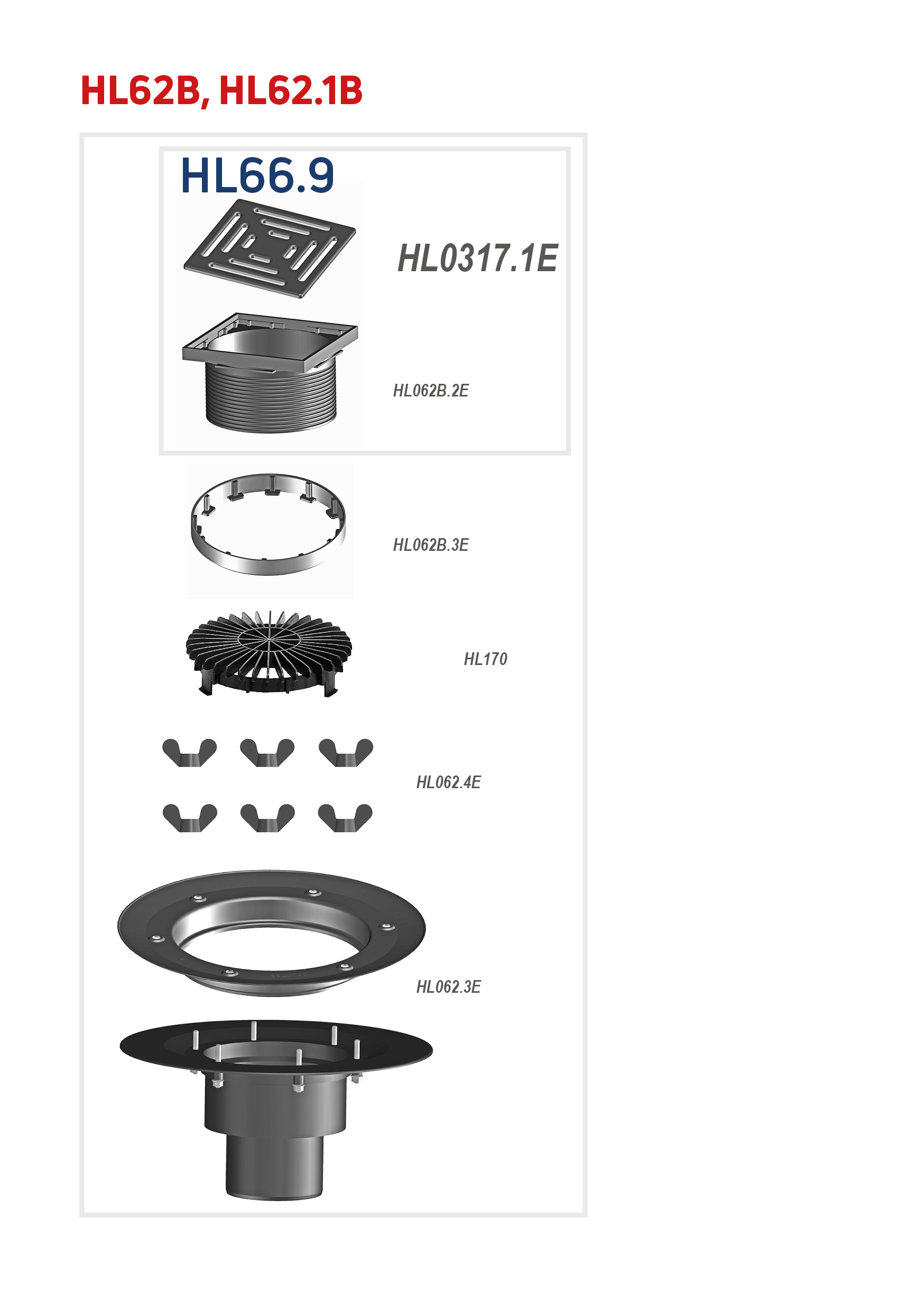 HL62.1B/7 Krovni slivnik 2 HL62.1B/7 Krovni slivnik – Krovni slivnik vertikalni DN75, sa grijačem 10-30W, prirubnicom od INOXA i INOX rešetkom 150x150mm